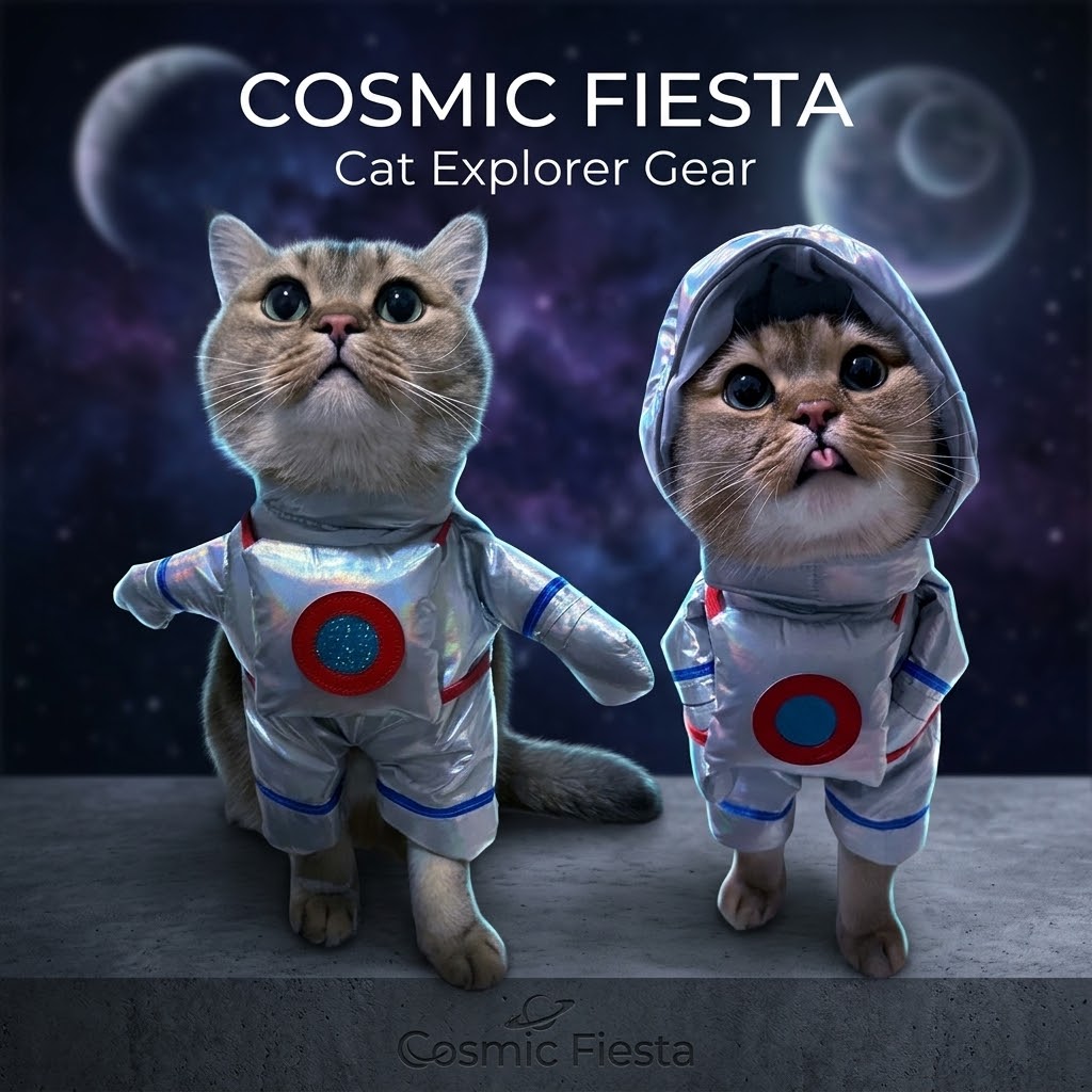 Pet Astronaut Halloween Costume: Cat Space Suit