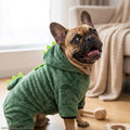 Dinosaur Dog Halloween Costume: DinoSnuggle Fleece Onesie