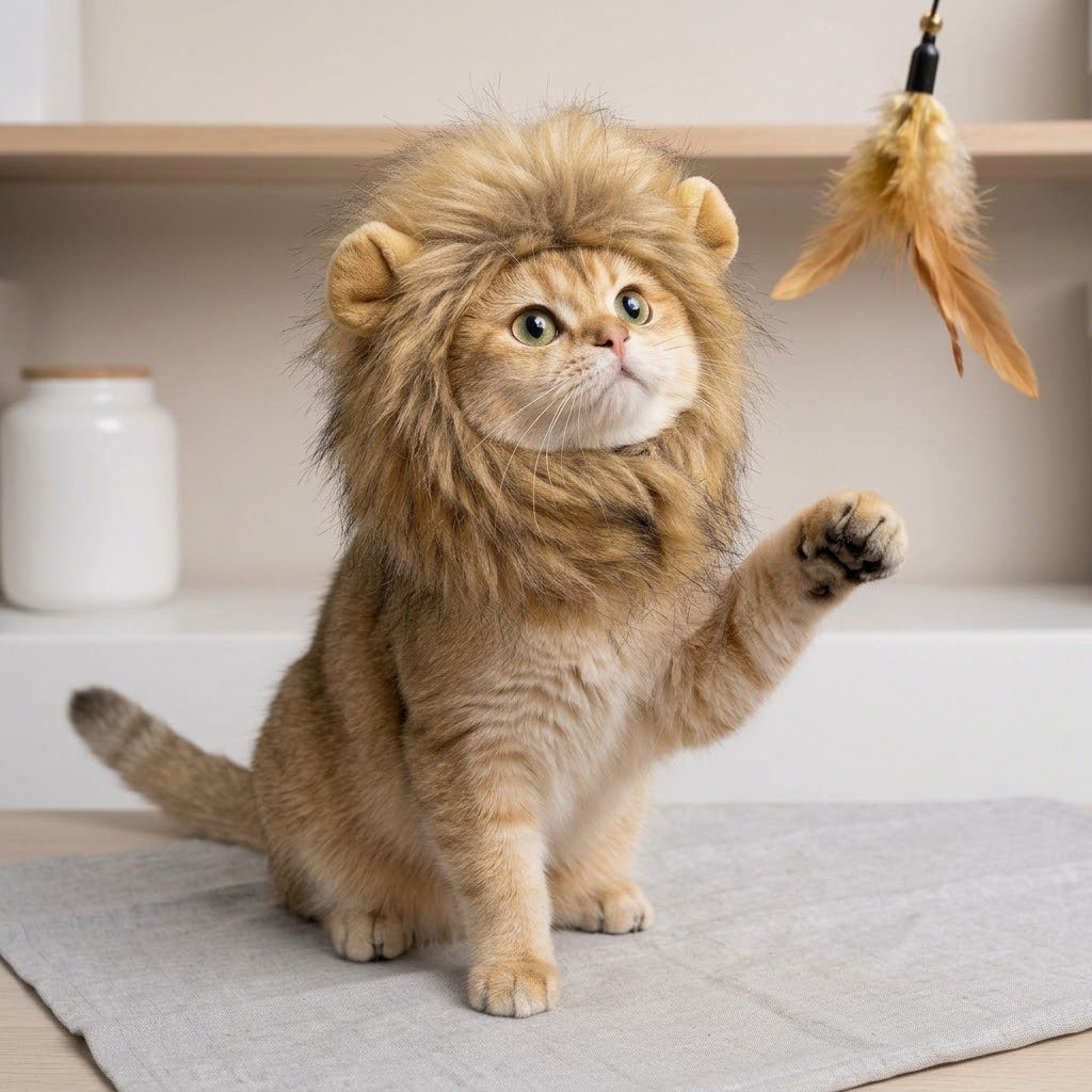 Cat Lion Mane Costume for Cats and Small Pets