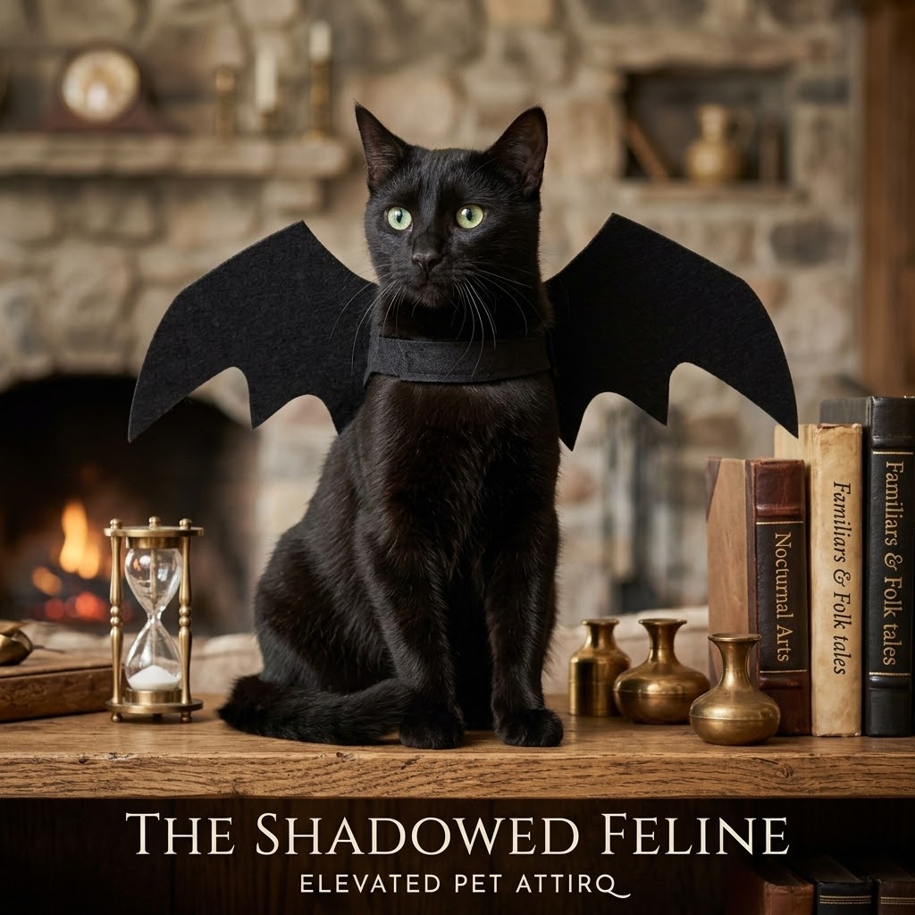Black Bat Wings Pet Costume for Cats and Small Dogs