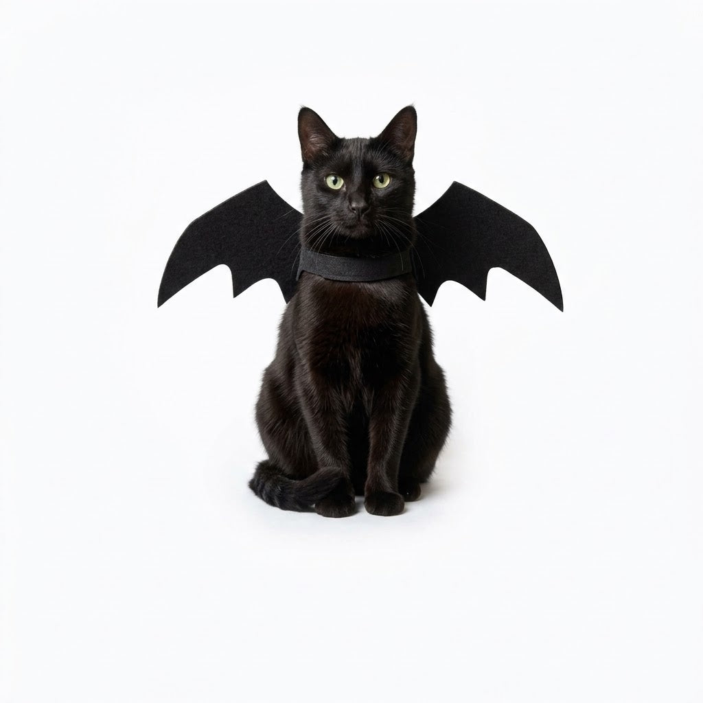 Black Bat Wings Pet Costume for Cats and Small Dogs