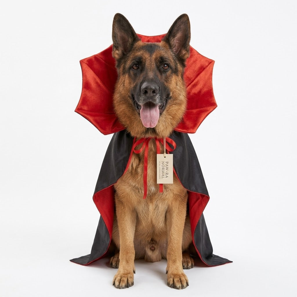 Halloween Pet Cape Costume: Vampire Dog Cape with Collar