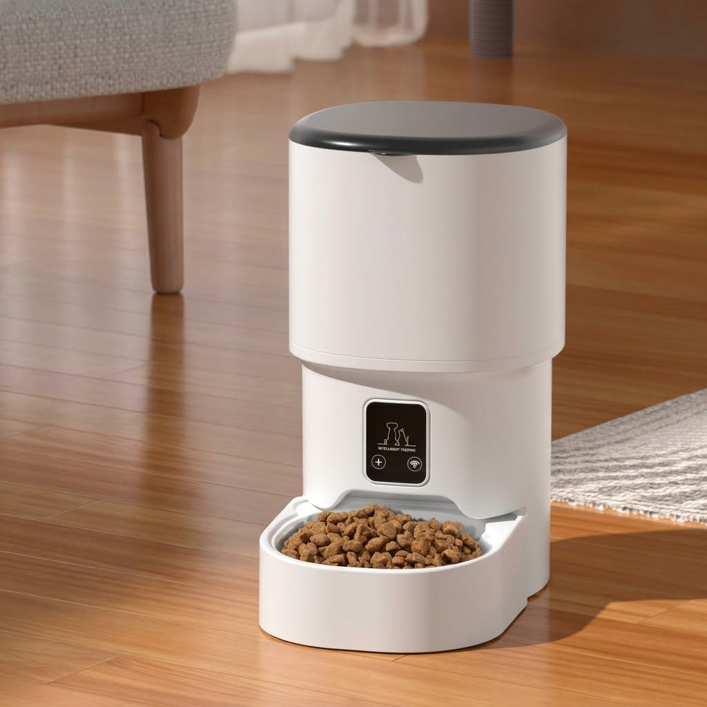 Smart Automatic Pet Feeder with WiFi App Control | Timed Dry Food Dispenser for Cats & Small Dogs