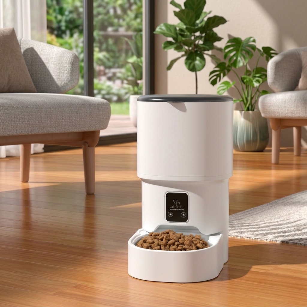 Smart Automatic Pet Feeder with WiFi App Control | Timed Dry Food Dispenser for Cats & Small Dogs