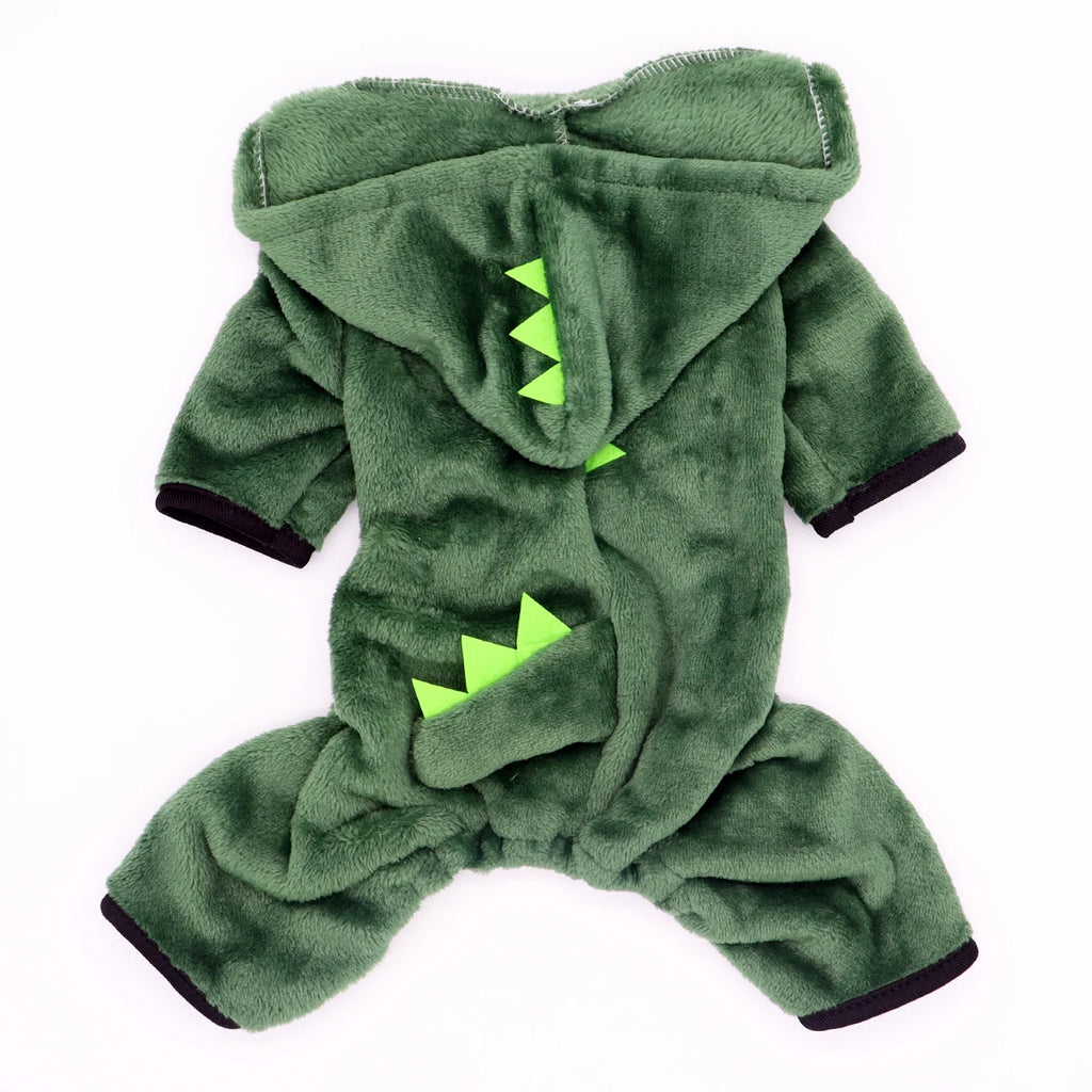 Dinosaur Dog Halloween Costume: DinoSnuggle Fleece Onesie
