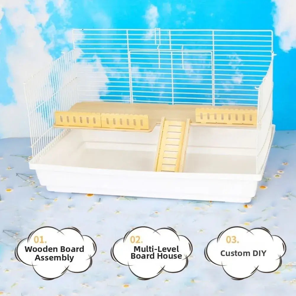 Wooden Wooden Hamster Platform Fence Proof Design Safe Hamster Climbing Platform Multifunctional Anti-Bite Hamster Nest Ladder