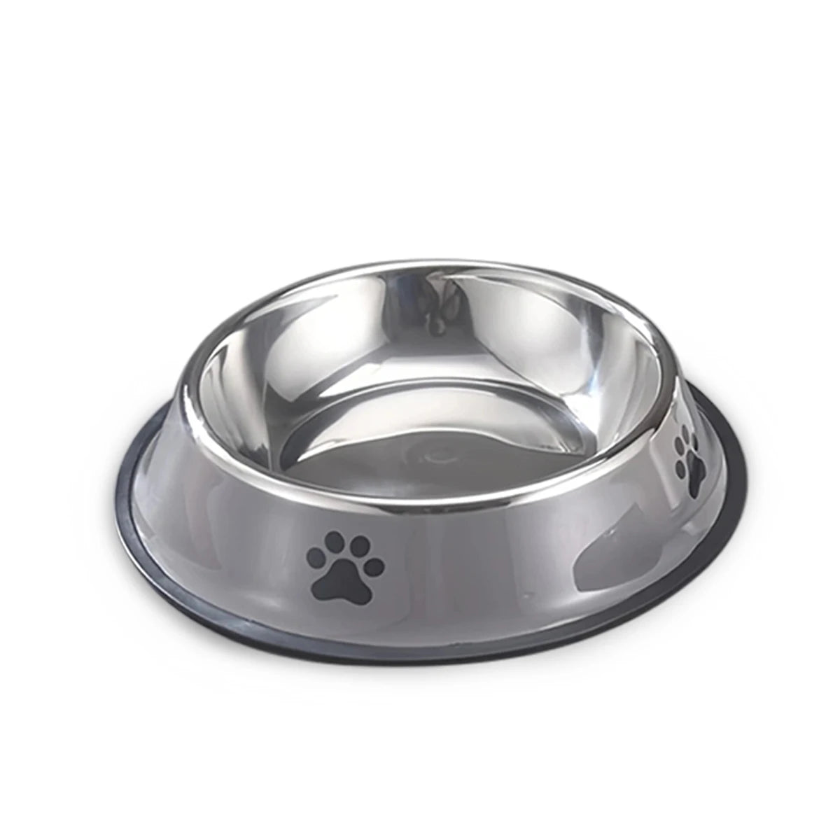 Stainless Steel Dog Bowl with Non-Slip Silicone Mat