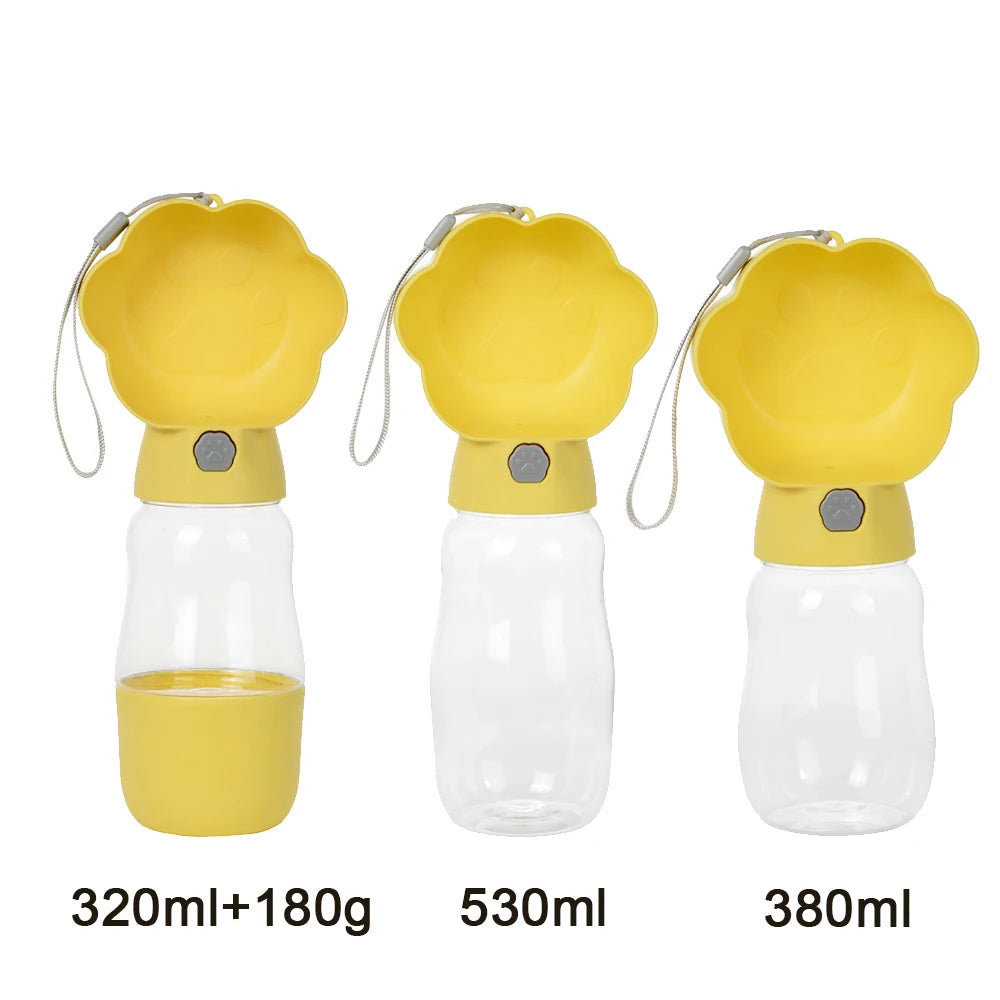 2-in-1 Portable Dog Water Bottle & Food Container | Leakproof Travel Bottle for Dogs & Cats