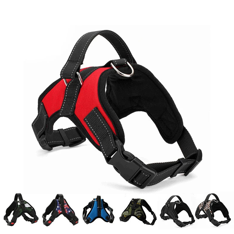 Adjustable Quick Release Dog Harness | Breathable Nylon Vest for Puppies & Small to Large Dogs