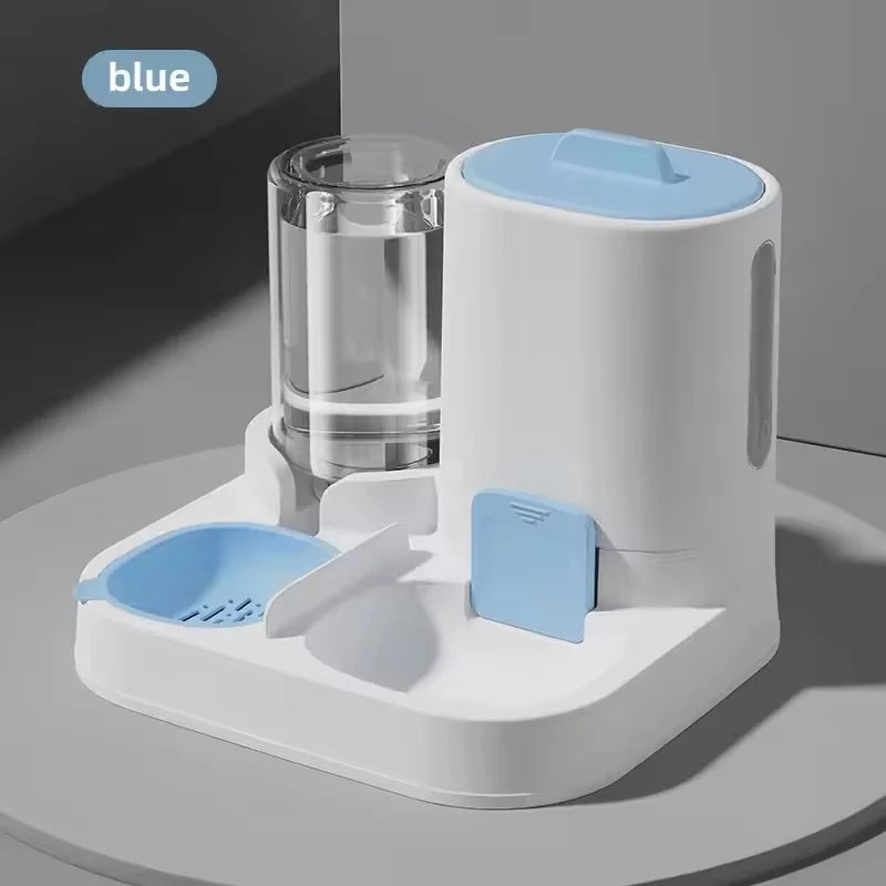 Automatic Gravity Pet Feeder & Water Dispenser Combo | Large Capacity Food & Water Station for Cats & Small Dogs