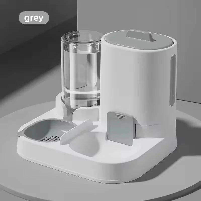 Automatic Gravity Pet Feeder & Water Dispenser Combo | Large Capacity Food & Water Station for Cats & Small Dogs