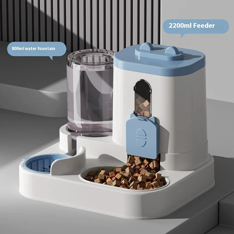 Automatic Gravity Pet Feeder & Water Dispenser Set | Self-Refilling Food & Water Station for Cats & Dogs