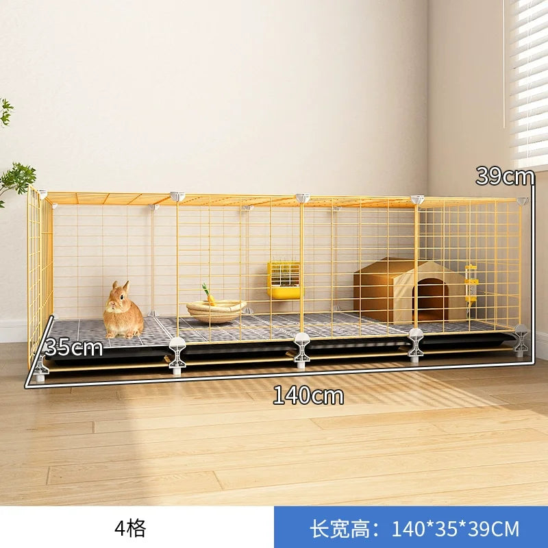 Large 2-Story Indoor Rabbit Cage | Spacious Bunny Hutch with Removable Tray