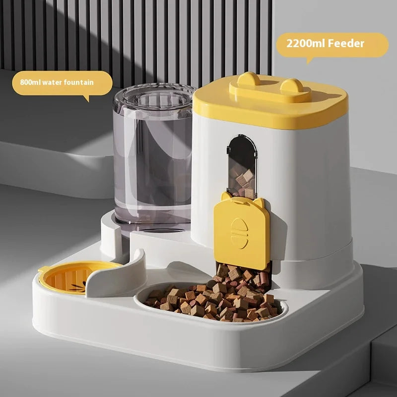 Automatic Gravity Pet Feeder & Water Dispenser Set | Self-Refilling Food & Water Station for Cats & Dogs
