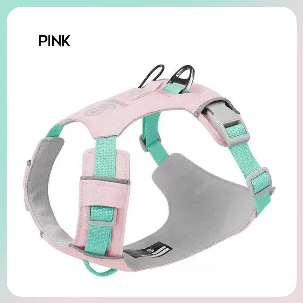 Premium Lightweight No-Pull Dog & Cat Harness | Reflective Soft Adjustable Vest for Outdoor Walks