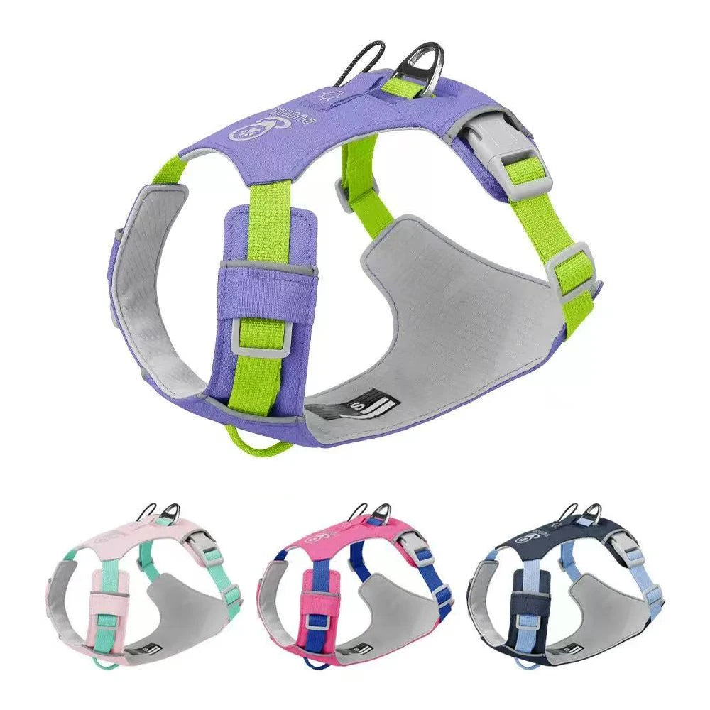 Premium Lightweight No-Pull Dog & Cat Harness | Reflective Soft Adjustable Vest for Outdoor Walks