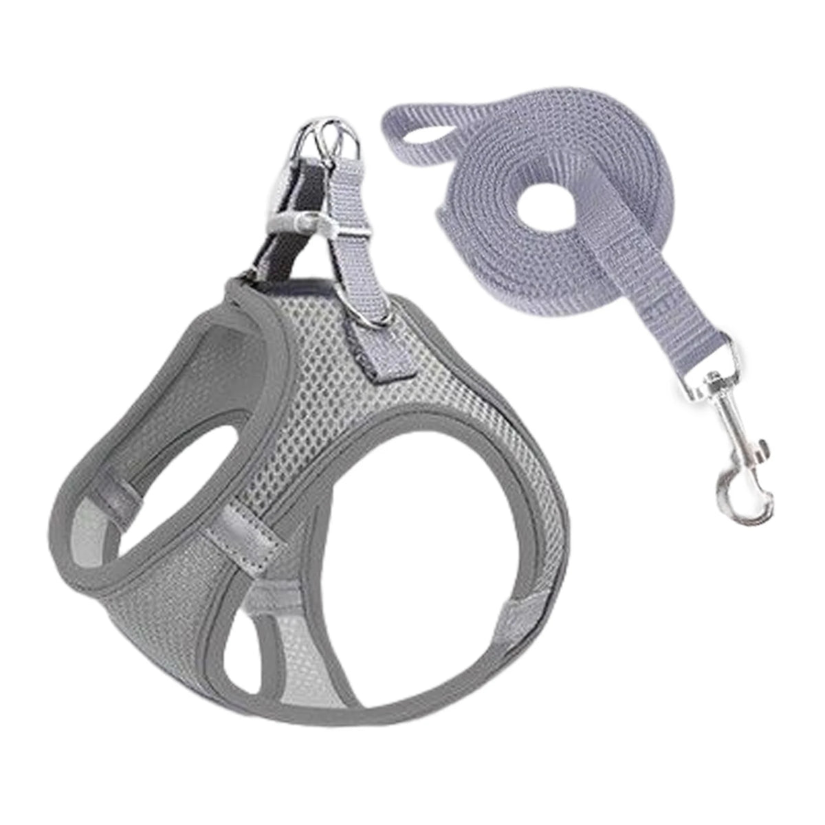 Reflective Adjustable Dog & Cat Harness Vest with Leash | Breathable No-Pull Pet Harness for Small & Medium Pets