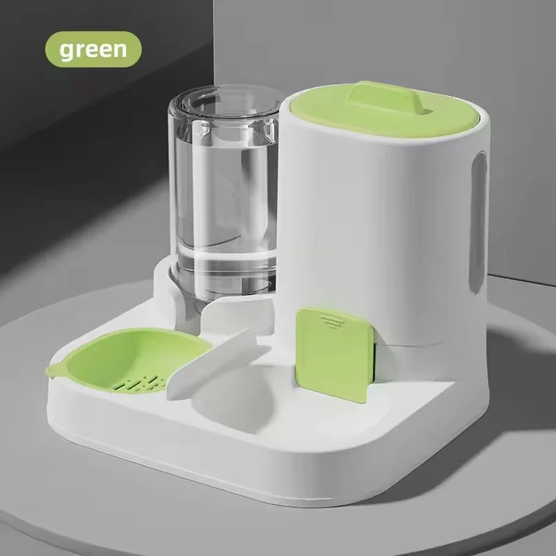 Automatic Gravity Pet Feeder & Water Dispenser Combo | Large Capacity Food & Water Station for Cats & Small Dogs