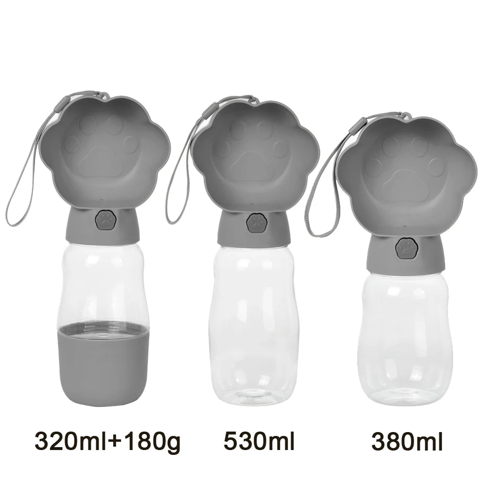 2-in-1 Portable Dog Water Bottle & Food Container | Leakproof Travel Bottle for Dogs & Cats