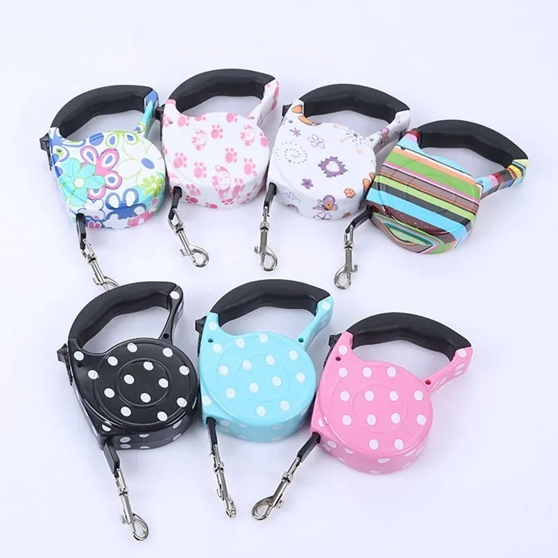Retractable Dog Leash 3M/5M | Tangle-Free Nylon Walking Lead for Small Dogs & Cats