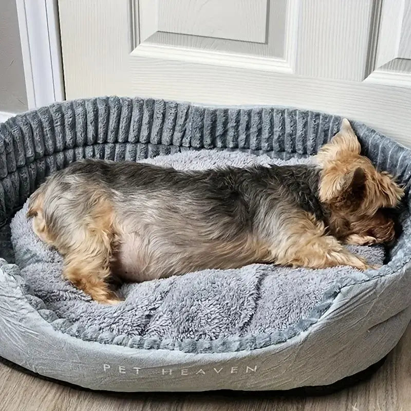Reversible All-Season Pet Bed | Washable Soft Dog & Cat Cushion Mat