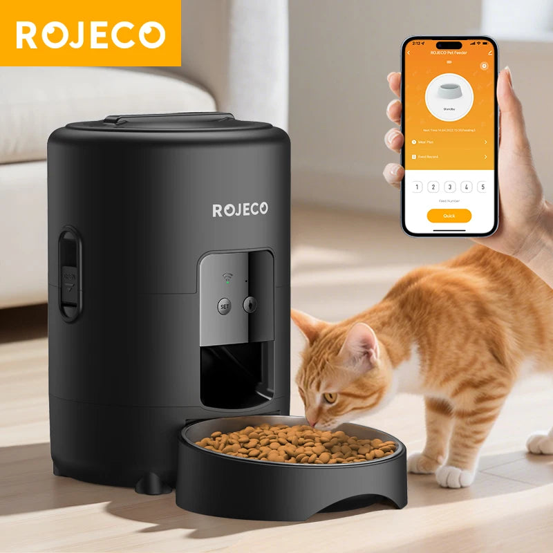 ROJECO Smart WiFi Automatic Pet Feeder with App Control