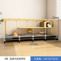 Large 2-Story Indoor Rabbit Cage | Spacious Bunny Hutch with Removable Tray