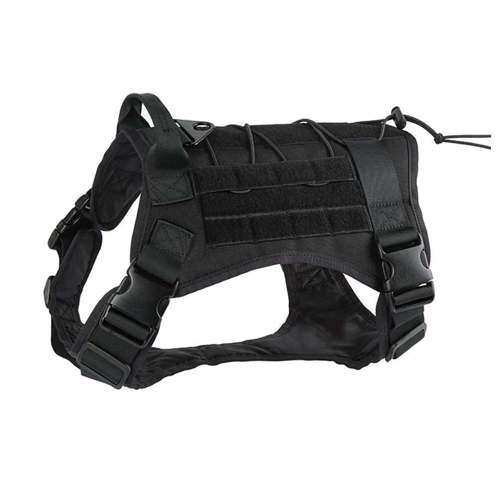 Tactical No-Pull Dog Harness | Adjustable Military Service Vest for Large Dogs