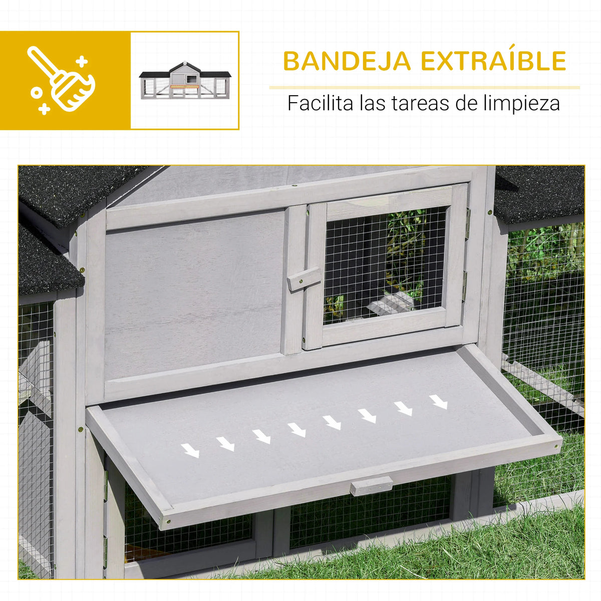 Outdoor Rabbit Hutch | Spacious Wooden Bunny Cage for 2–4 Rabbits