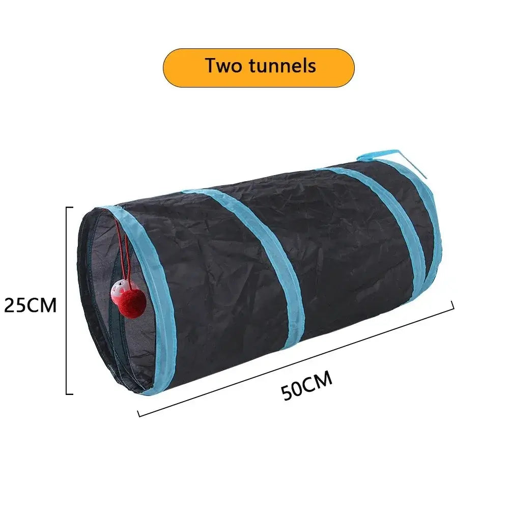 Foldable Cat Play Tunnel | Interactive S, T & Y Cat Tunnel Toy for Indoor Cats