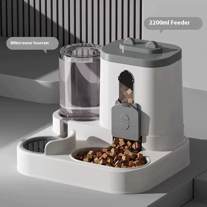 Automatic Gravity Pet Feeder & Water Dispenser Set | Self-Refilling Food & Water Station for Cats & Dogs