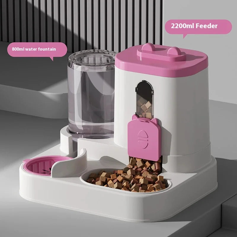 Automatic Gravity Pet Feeder & Water Dispenser Set | Self-Refilling Food & Water Station for Cats & Dogs
