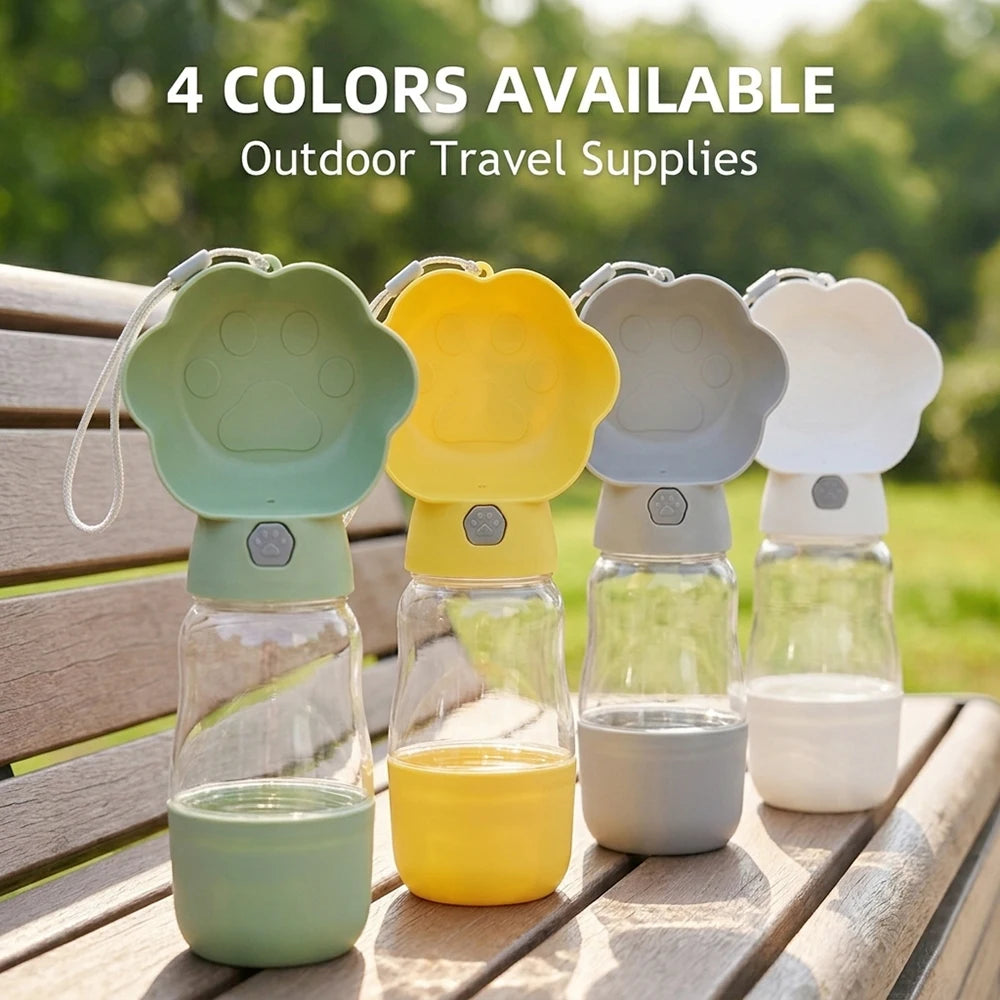 2-in-1 Portable Dog Water Bottle & Food Container | Leakproof Travel Bottle for Dogs & Cats