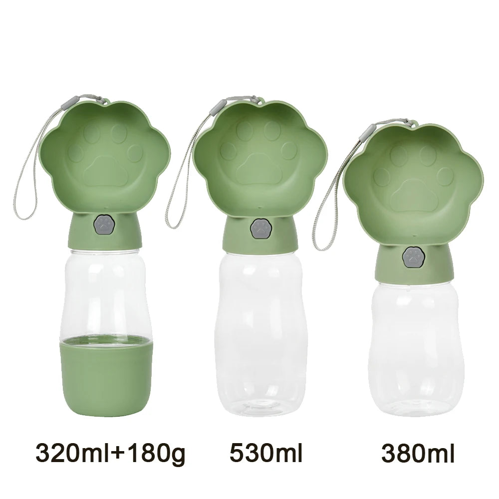 2-in-1 Portable Dog Water Bottle & Food Container | Leakproof Travel Bottle for Dogs & Cats