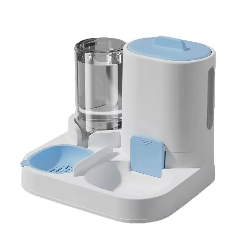 Automatic Gravity Pet Feeder & Water Dispenser Combo | Large Capacity Food & Water Station for Cats & Small Dogs