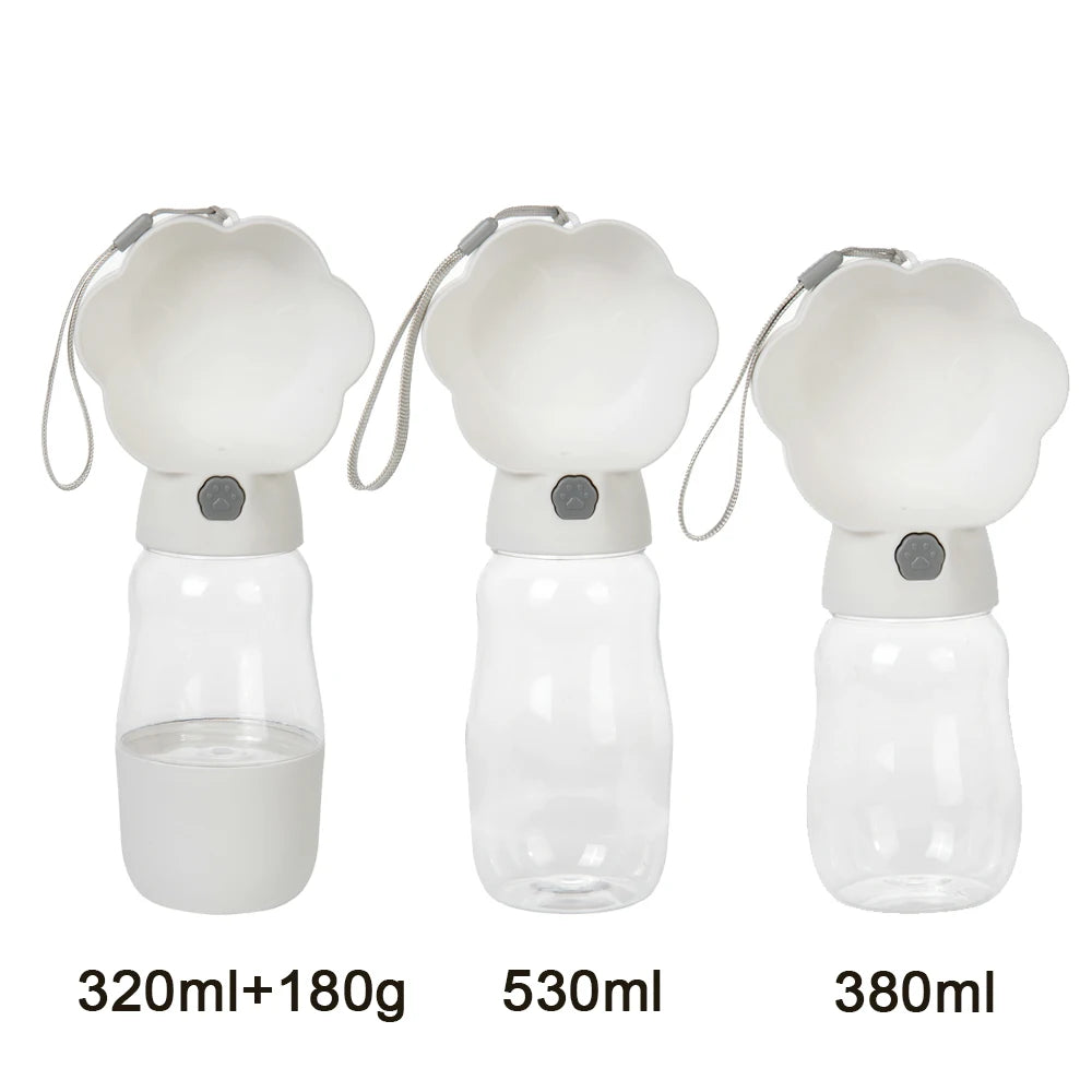 2-in-1 Portable Dog Water Bottle & Food Container | Leakproof Travel Bottle for Dogs & Cats