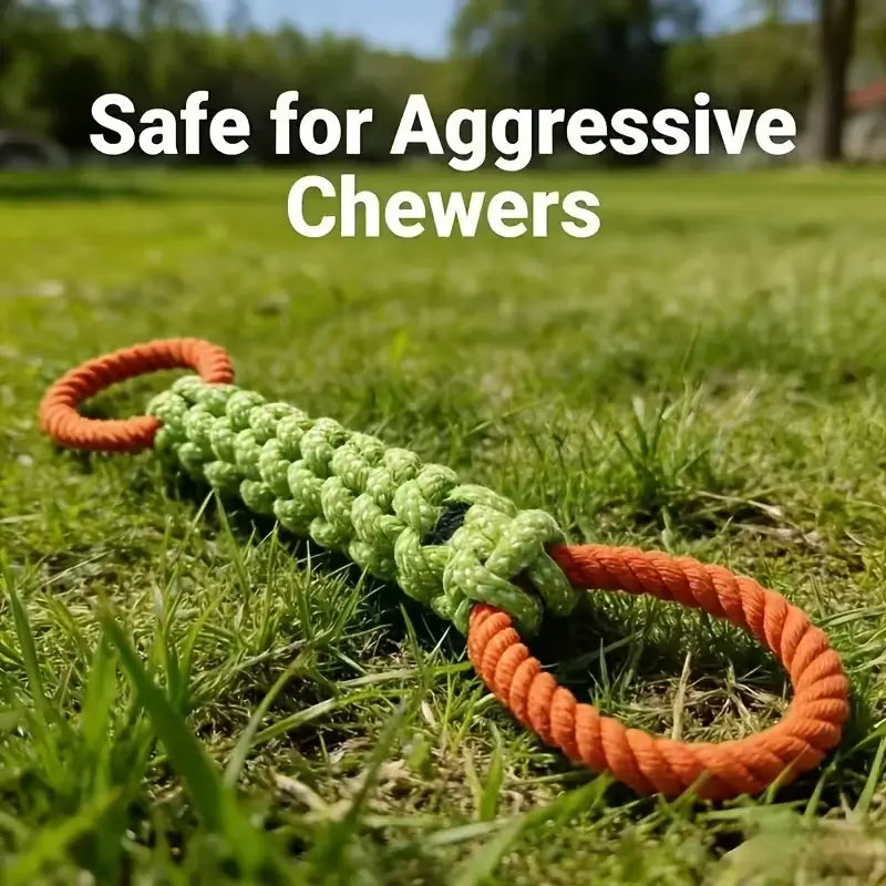 Durable Cotton Rope Dog Toy | Heavy-Duty Chew & Tug Toy for Dental Health