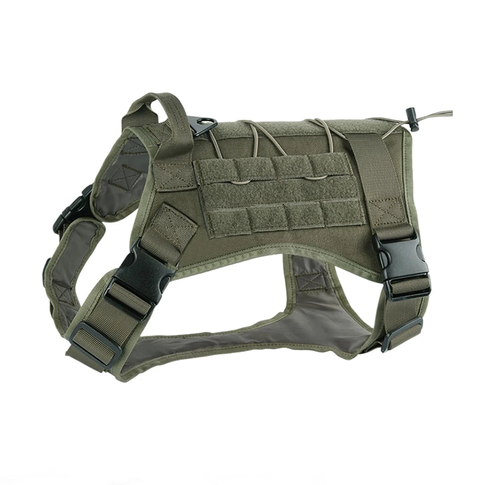 Tactical No-Pull Dog Harness | Adjustable Military Service Vest for Large Dogs