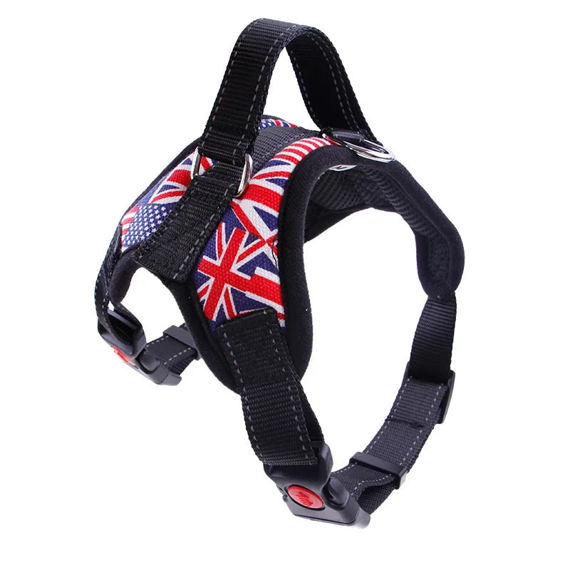 Heavy-Duty No-Pull Dog Harness | Adjustable Reflective Vest for Small, Medium & Large Dogs