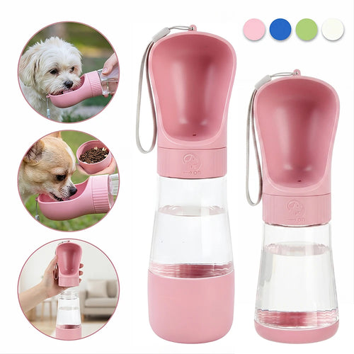 2-in-1 Portable Pet Water Bottle & Food Container | Leakproof Travel Bottle for Dogs & Cats