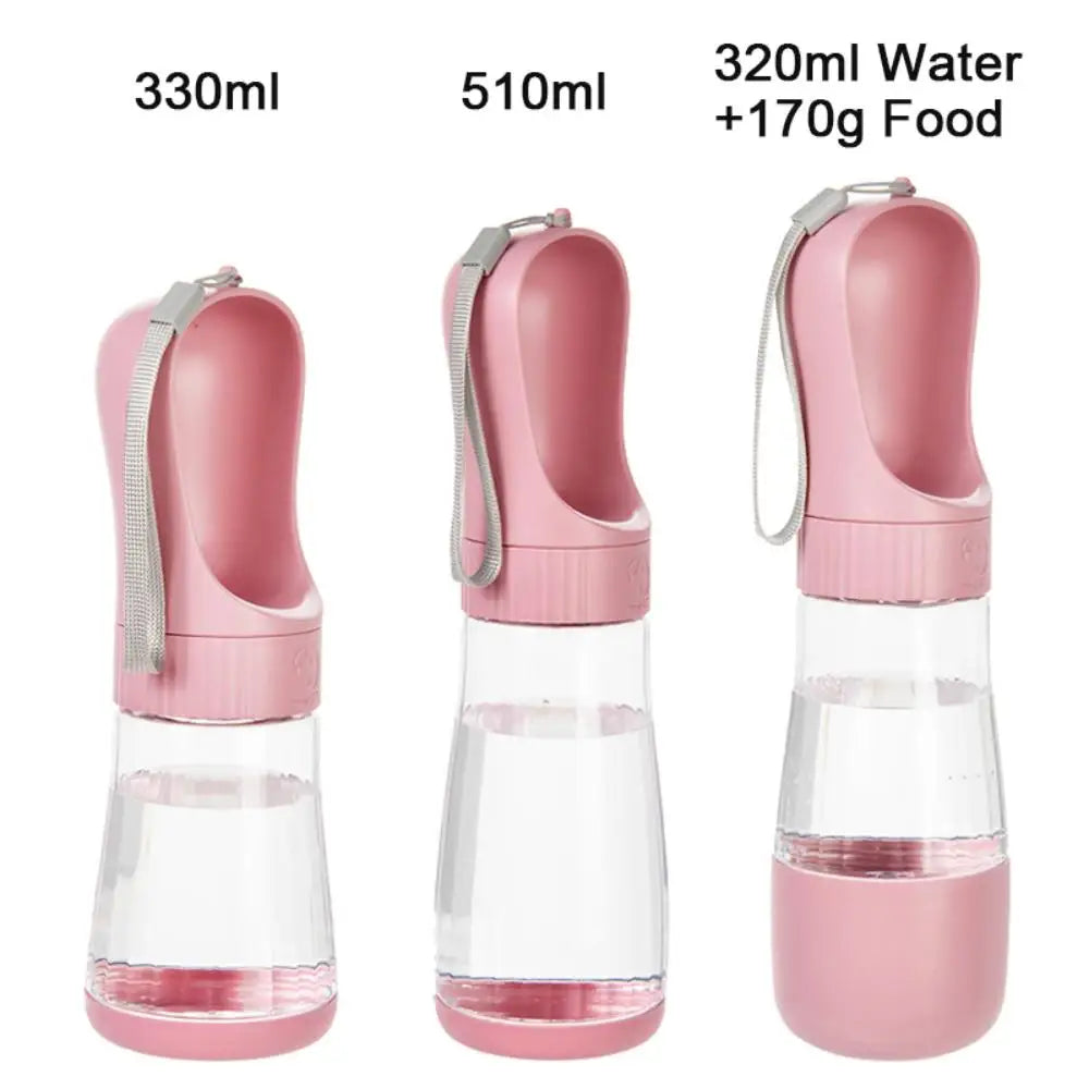 Portable Pet Water Bottle & Food Container | Leakproof Travel Bottle