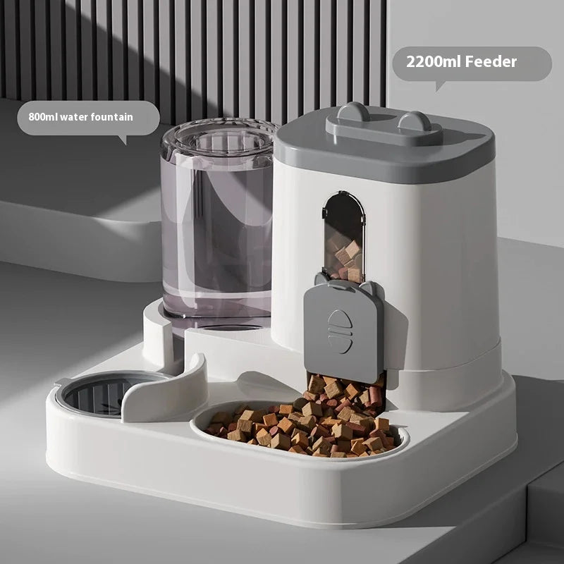 Automatic Gravity Pet Feeder & Water Dispenser Set | Self-Refilling Food & Water Station for Cats & Dogs