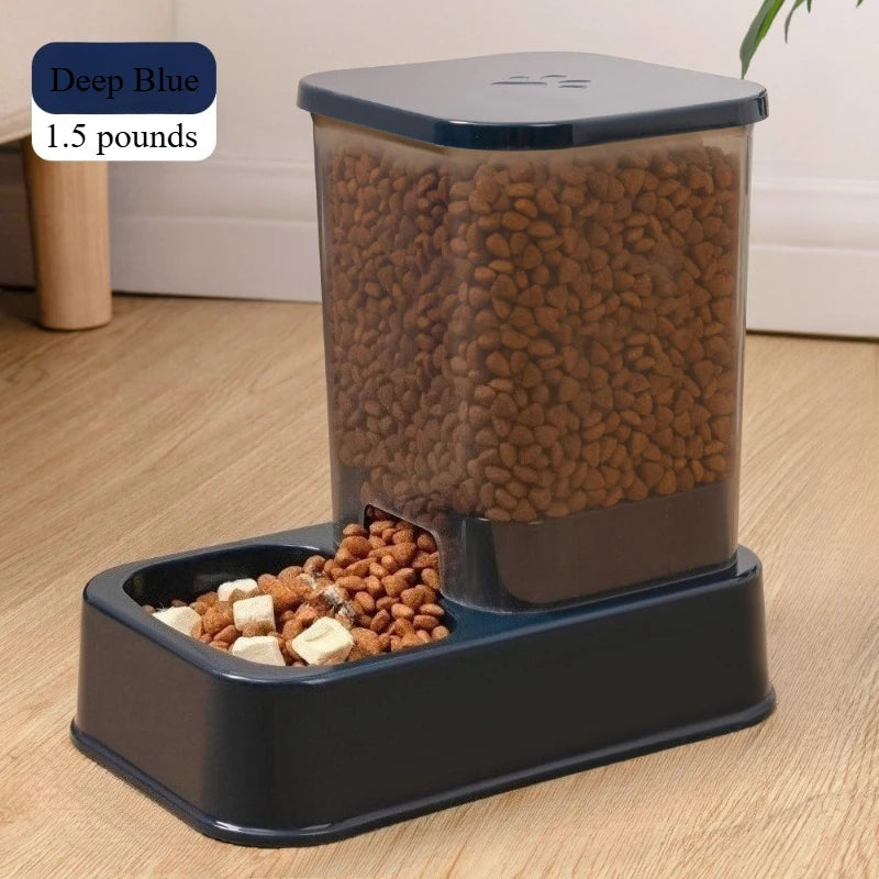 Automatic Gravity Pet Feeder & Water Dispenser Set | Self-Refilling Food & Water Bowl for Cats & Small Dogs
