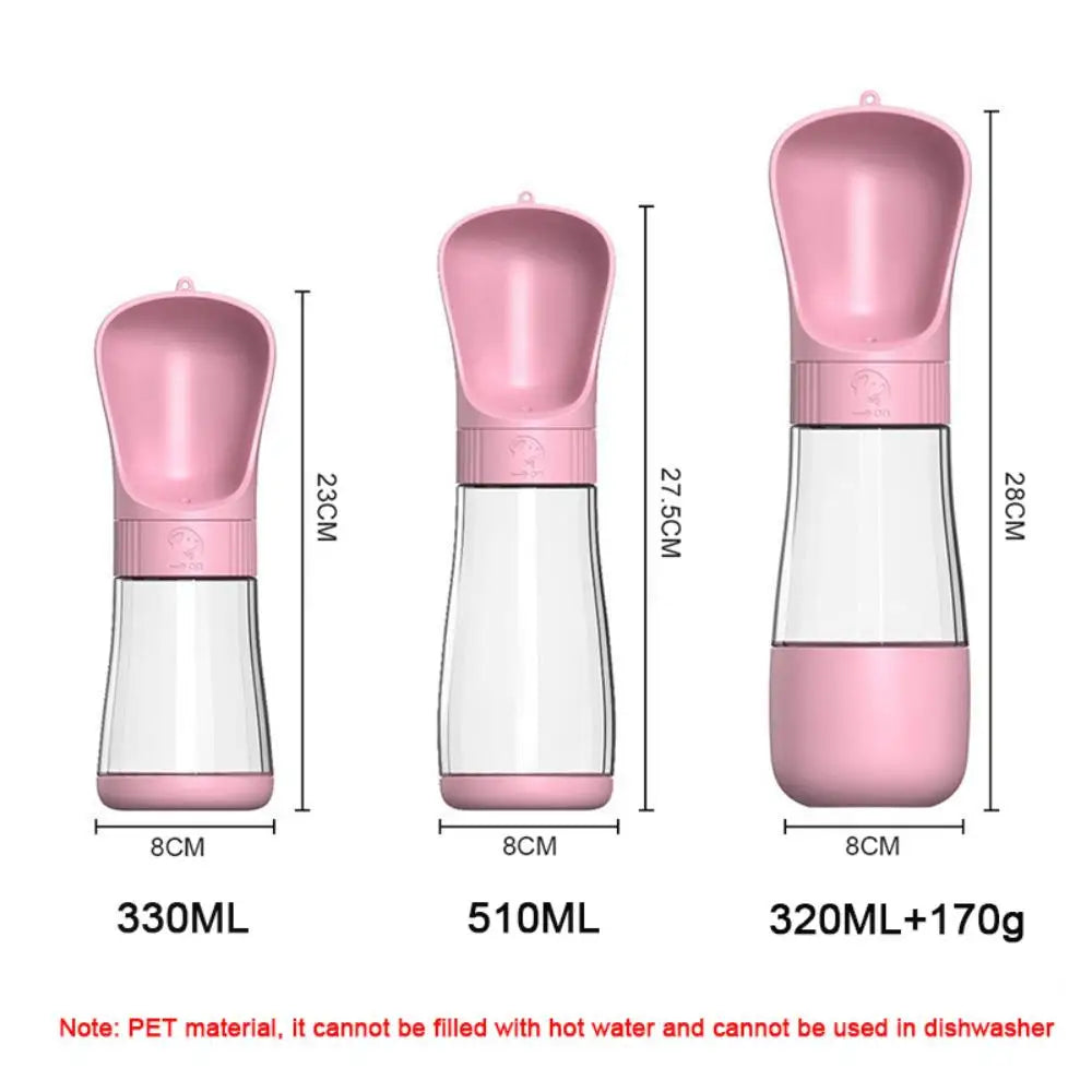 2-in-1 Portable Pet Water Bottle & Food Container | Leakproof Travel Bottle for Dogs & Cats