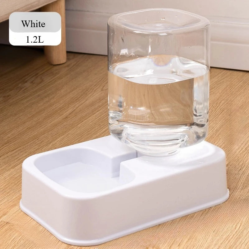 Automatic Gravity Pet Feeder & Water Dispenser Set | Self-Refilling Food & Water Bowl for Cats & Small Dogs